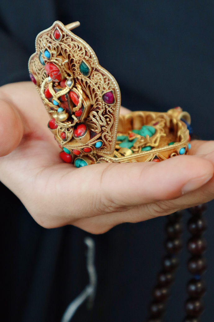 匠心|嘎乌盒|老矿大青金石