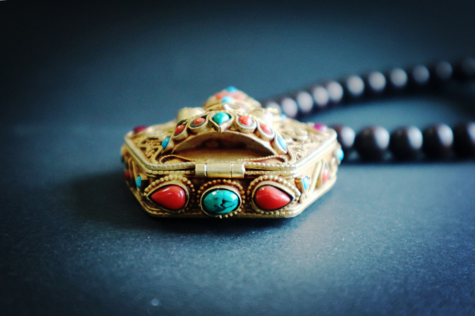 匠心|嘎乌盒|老矿大青金石