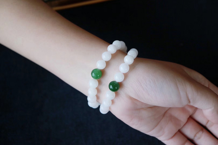 菩心 | 玉化砗磲&碧玉