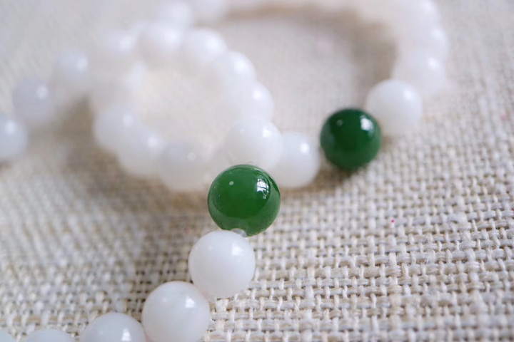 菩心 | 玉化砗磲&碧玉