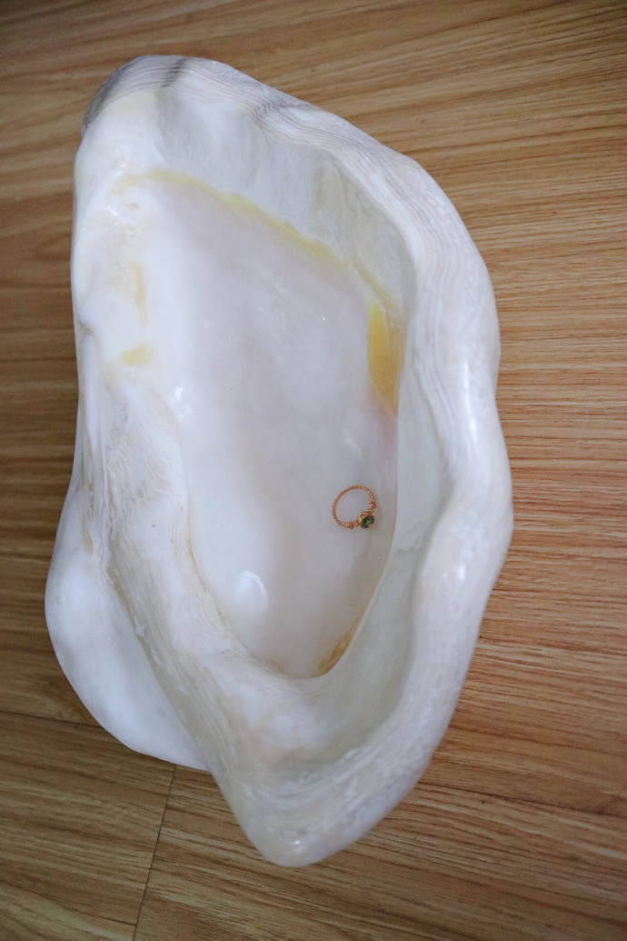 绿碧玺 | 18k金钻戒