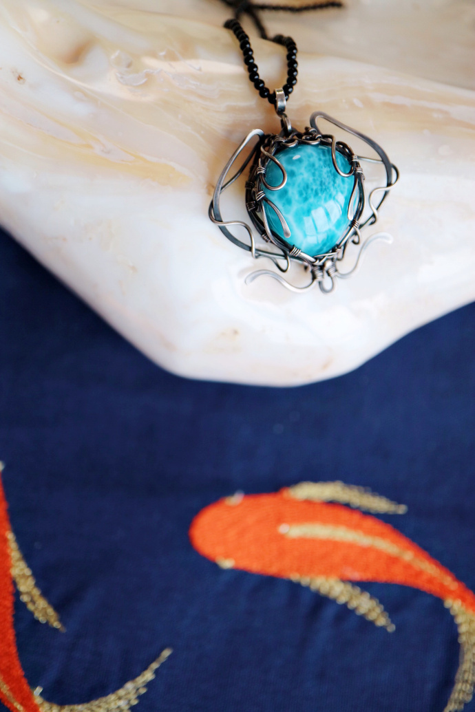 海纹石|999纯银手作