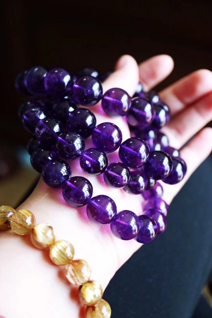 【菩心-紫水晶】乌拉圭顶级大珠子紫水晶，够大，能量够正-菩心晶舍