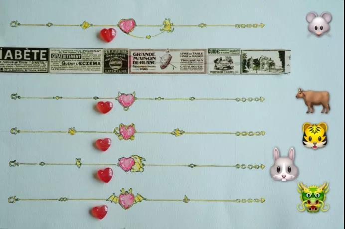 红纹石生肖款手链设计稿