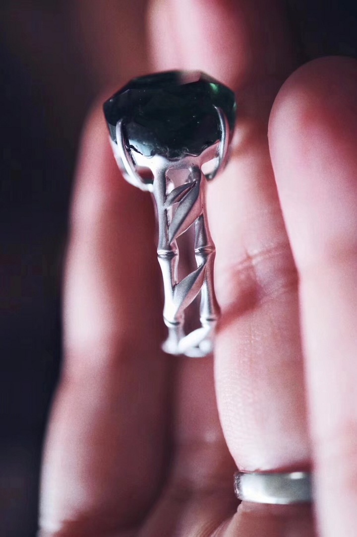 菩心·捷克陨石白金戒