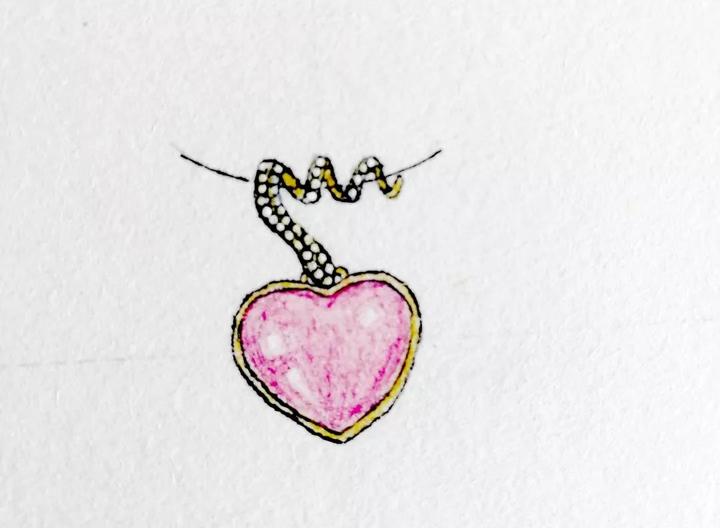 红纹石18K金项链设计稿 菩心近期的设计款单品以及设计图展示-菩心晶舍