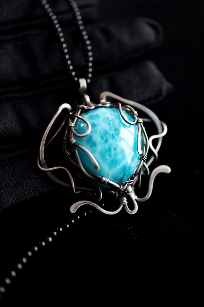 海纹石|999纯银手作