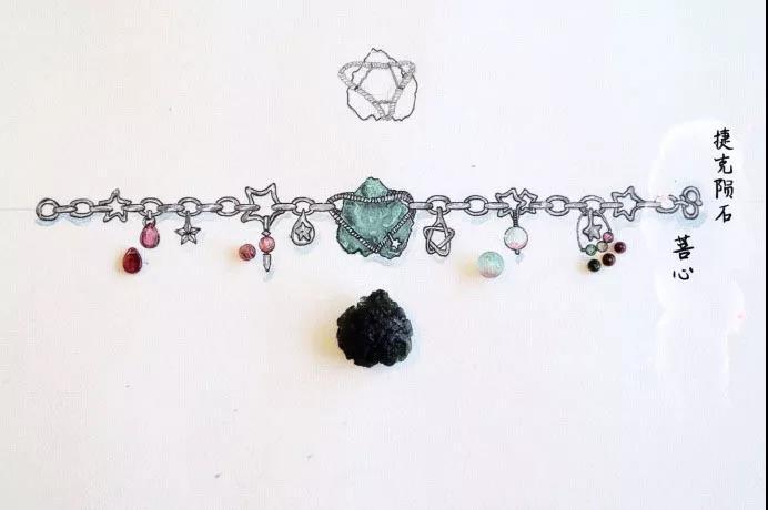 捷克陨石纯银手链设计稿 菩心近期的设计款单品以及设计图展示-菩心晶舍