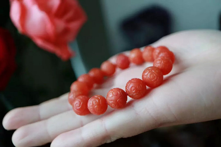 南红玛瑙回纹珠