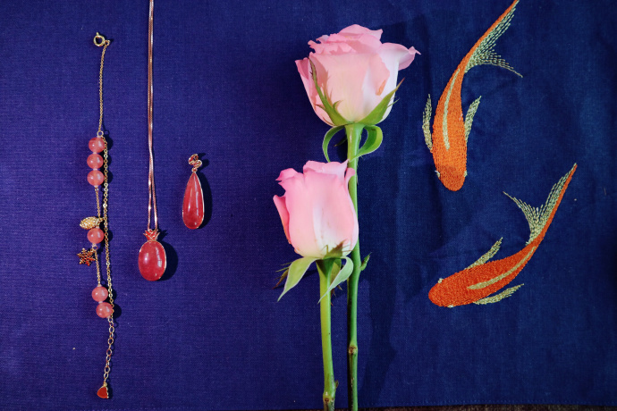 红纹石手链、项链