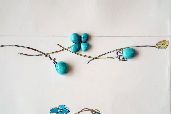 原矿绿松|18k金定制-菩心晶舍