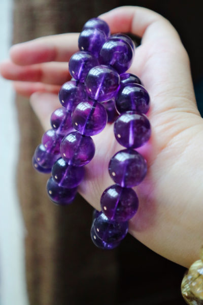 紫水晶，对应三眼轮，增强考试运和灵感-菩心晶舍