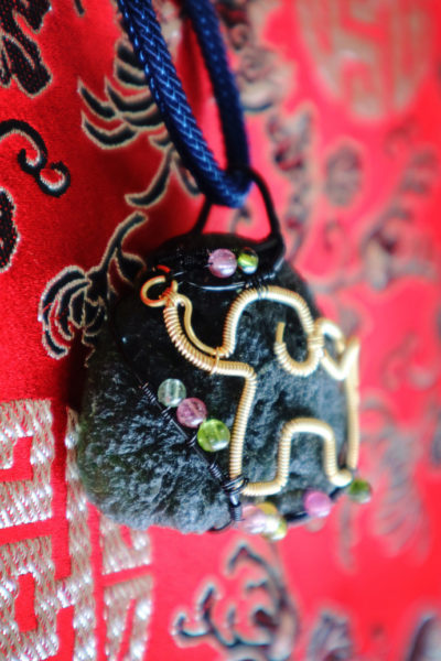 捷克陨石项链吊坠 【捷克陨石项链吊坠】 大象,吉祥与力量的象征-菩心晶舍