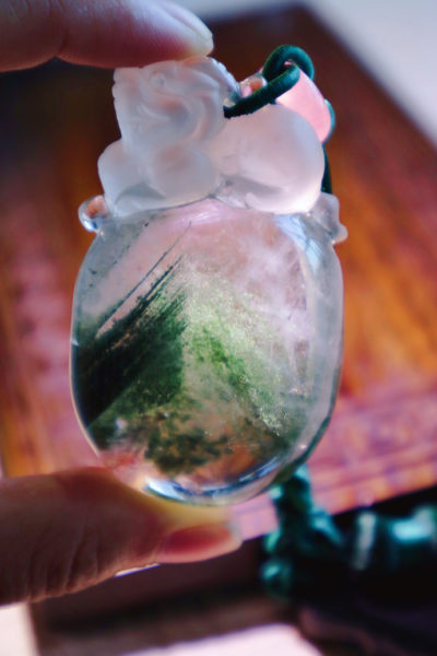 【绿幽灵-千层山】 ​​​​ 一枚超大的千层山绿幽灵，貔貅护之