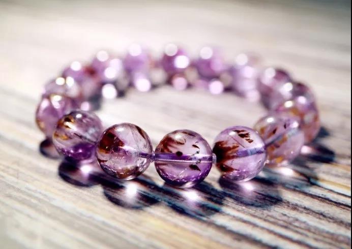 紫钛晶单圈手链