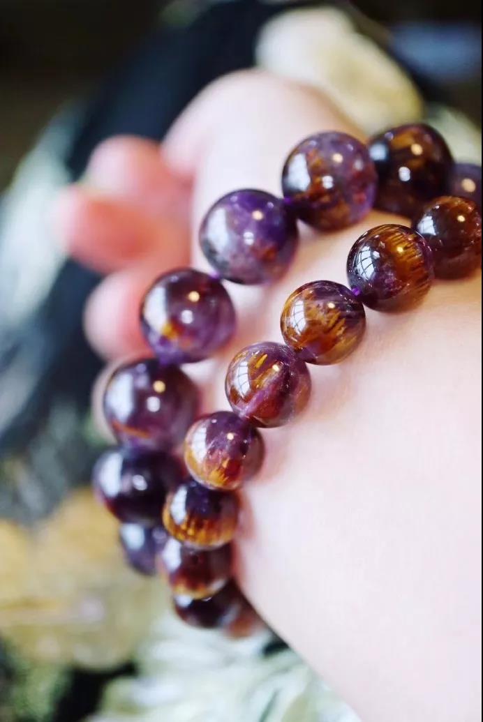 顶级紫钛晶手链