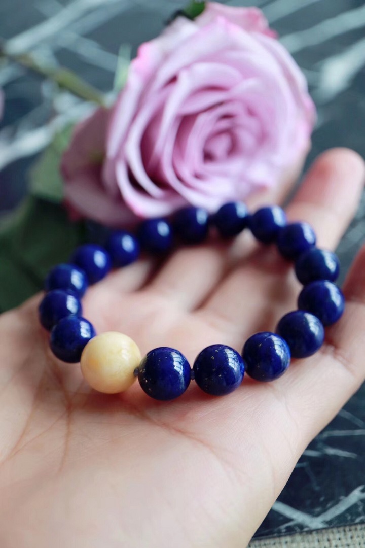 老矿青金石&蜜​蜡