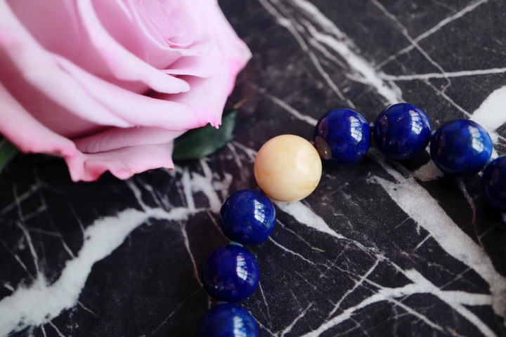 老矿青金石&蜜​蜡