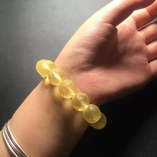 假的手串 了解神秘的利比亚黄金陨石,看图识别真假利比亚黄金陨石-菩心晶舍