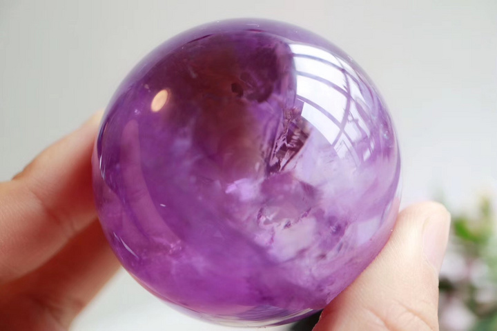【紫晶​球】有​鲜花和灵石​相​伴的日​子必然是简单而快乐-菩心晶舍