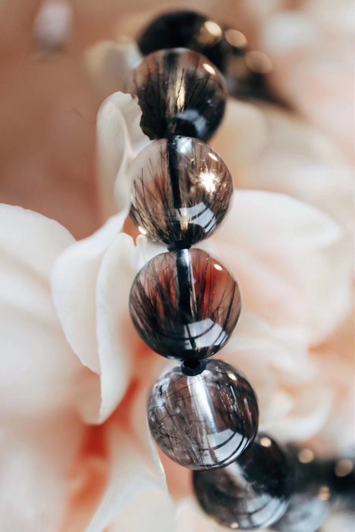 黑发晶​&月光石