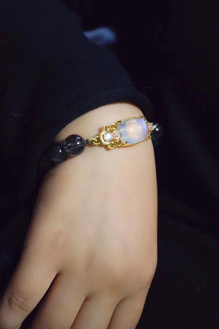 黑发晶​&月光石