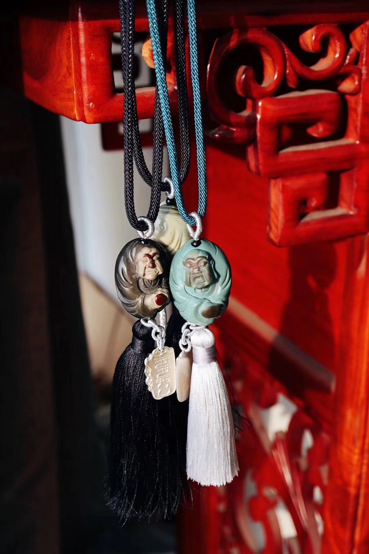 【罗汉&挂件】菩心俏色巧雕罗汉挂件,驱祸辟邪-菩心晶舍