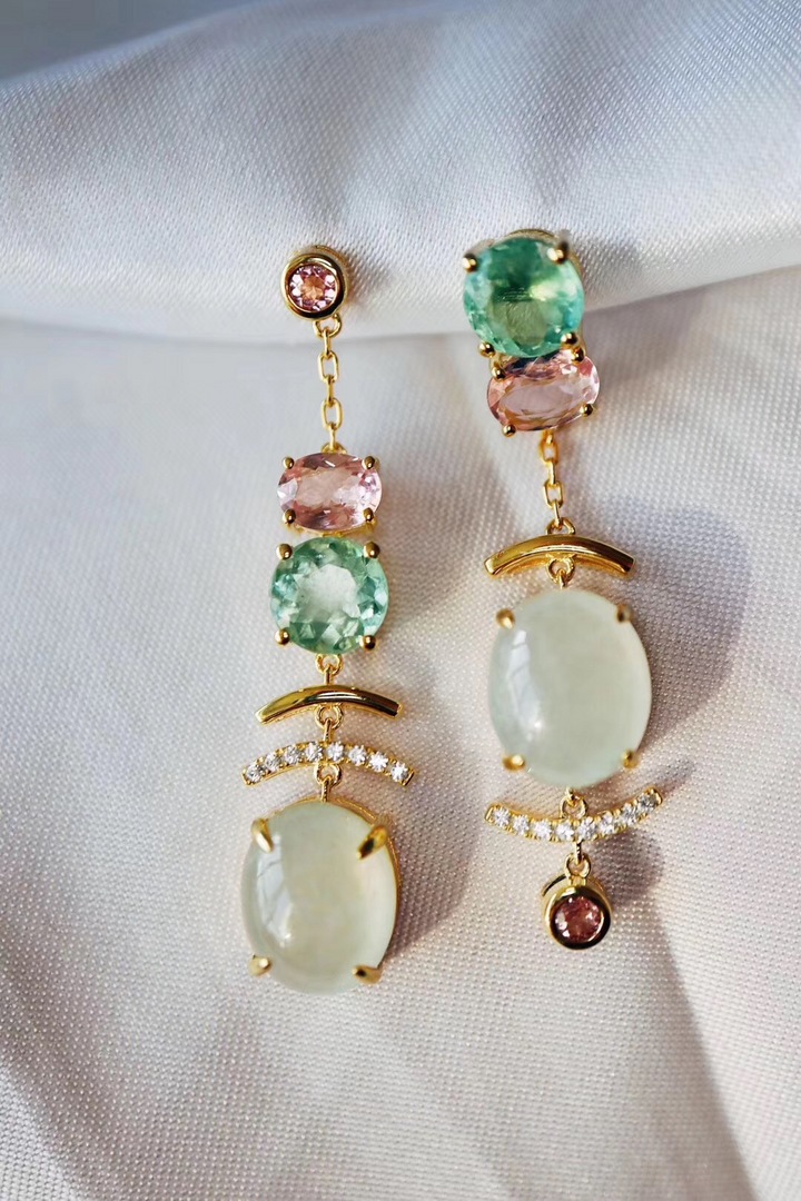 碧​玺耳坠​客订