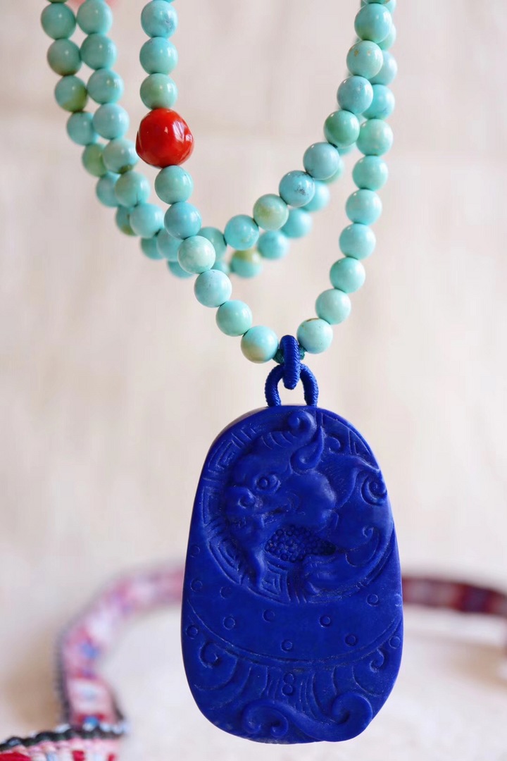 【菩心-老矿青金石&原矿绿松石】