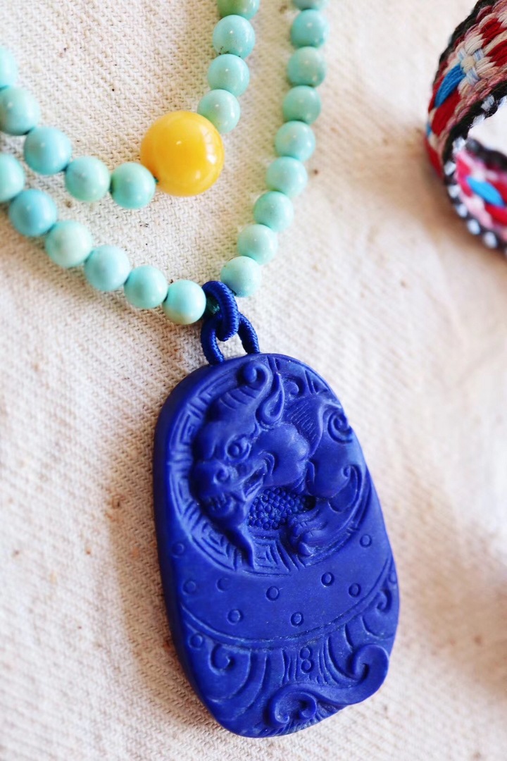 【菩心-老矿青金石&原矿绿松石】