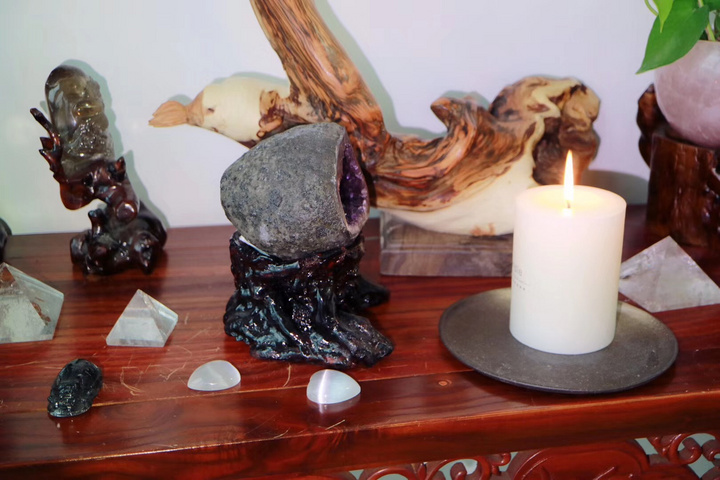 【乌拉​圭​紫‎晶​洞】一只‎嫩​嫩‎的‎“小​寿桃‎”，福​运‎长​寿​-菩心晶舍