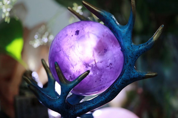 【紫晶球】一鹿有你，倾世温柔！-菩心晶舍