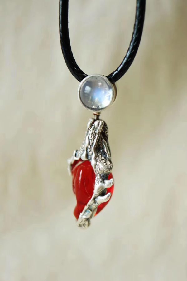 菩心新设计的火欧泊吊坠,一颗龙心,爪之!-菩心晶舍