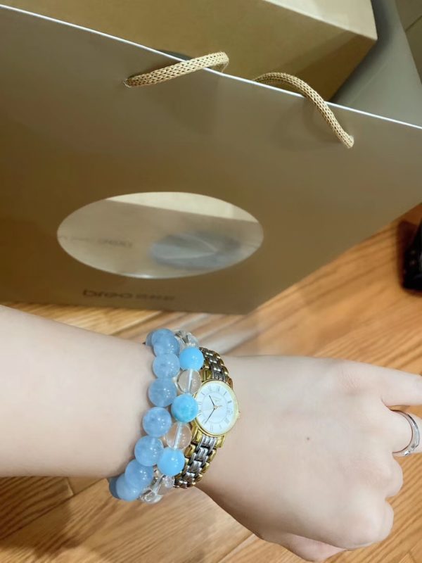 【客户返图】海纹石白水晶、黑曜石、海蓝宝，让你遇见最美最真的自己-菩心晶舍