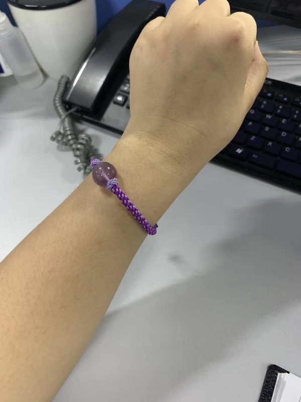 【客户返图】工作的时候,收到菩心的紫发晶手绳-菩心晶舍