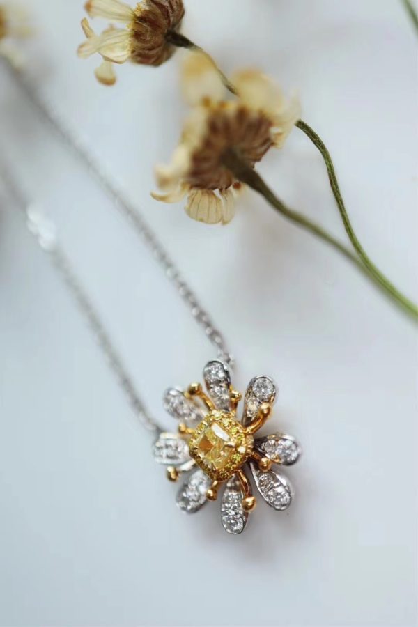 菩心今夏王炸小雏菊黄钻锁骨链来啦!-菩心晶舍