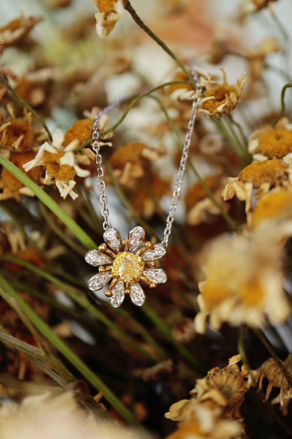 菩心今夏王炸小雏菊黄钻锁骨链来啦!-菩心晶舍