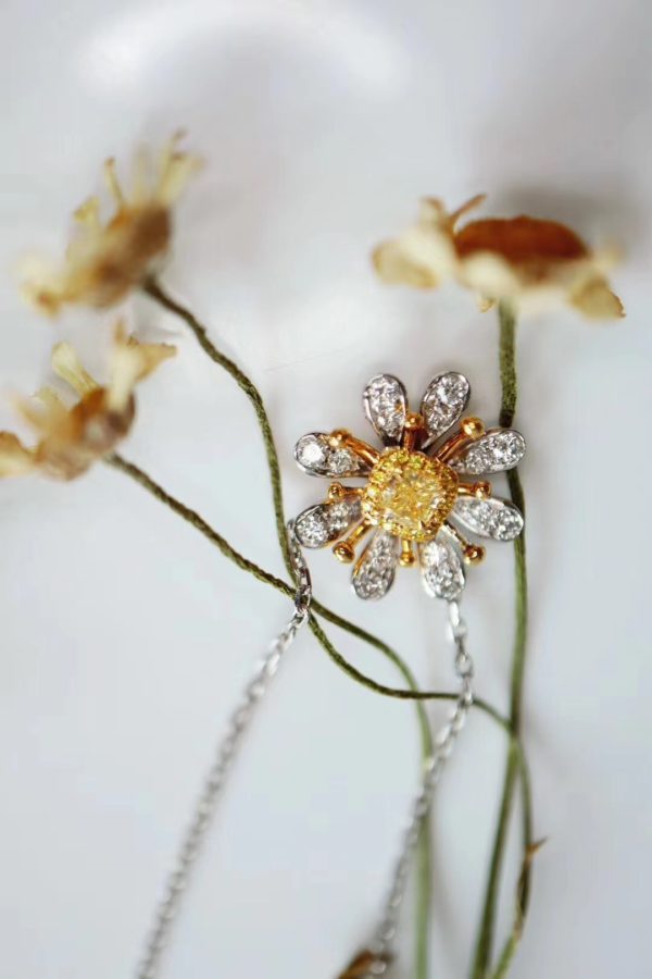 菩心今夏王炸小雏菊黄钻锁骨链来啦!-菩心晶舍