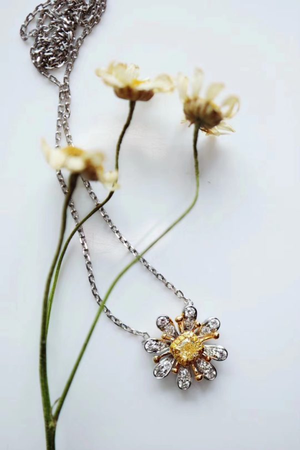 菩心今夏王炸小雏菊黄钻锁骨链来啦!-菩心晶舍