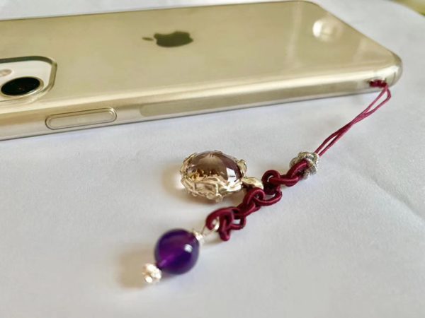 【客户返图】紫黄晶手机链、白幽灵、水晶簇、粉晶盆,目光所及,皆是爱-菩心晶舍