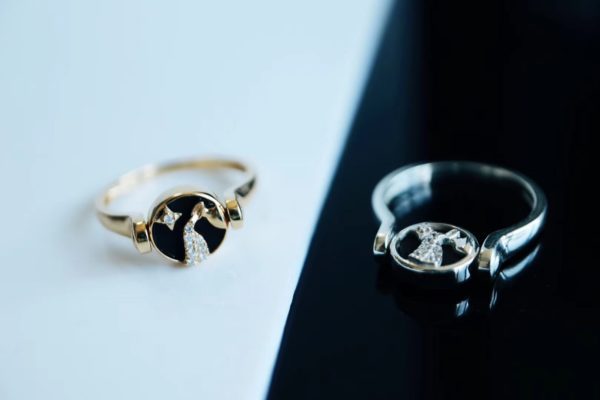 水瓶座小姐姐定制的12星座斑彩石戒指,双面可戴。-菩心晶舍