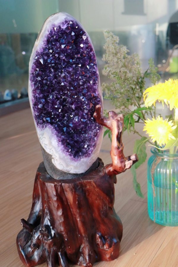 极品乌拉圭紫晶簇,难得孤品,谁见谁爱快收!-菩心晶舍