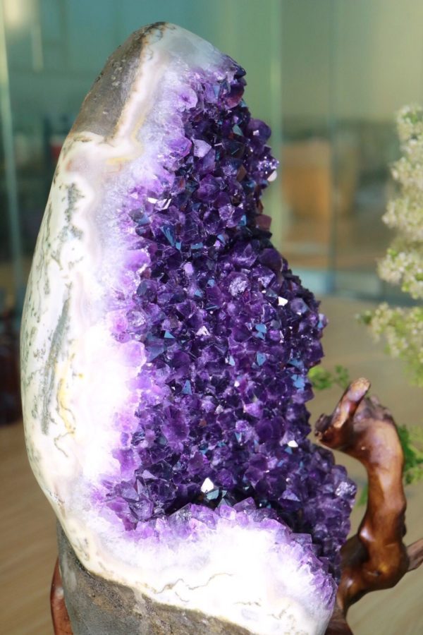 极品乌拉圭紫晶簇,难得孤品,谁见谁爱快收!-菩心晶舍