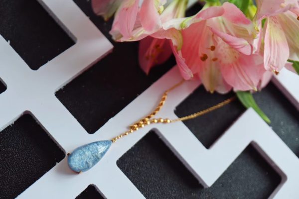 快看蓝发晶仙仙锁骨链,真的好百搭!-菩心晶舍