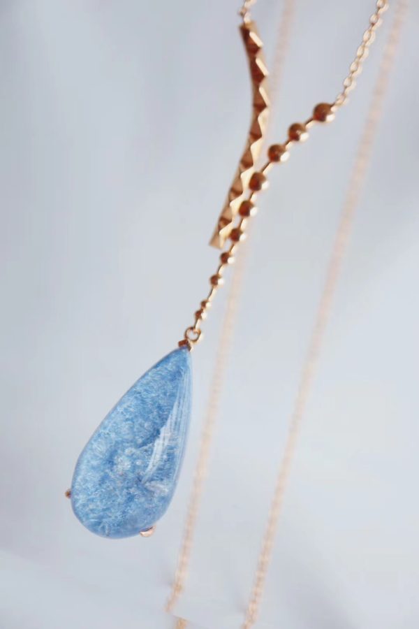 快看蓝发晶仙仙锁骨链,真的好百搭!-菩心晶舍