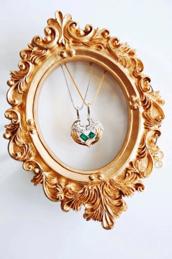 祖母绿天使之翼情侣款,小惊喜给她!-菩心晶舍