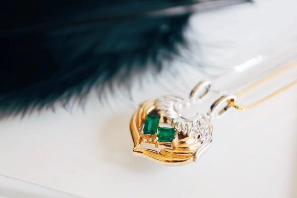 祖母绿天使之翼情侣款,小惊喜给她!-菩心晶舍