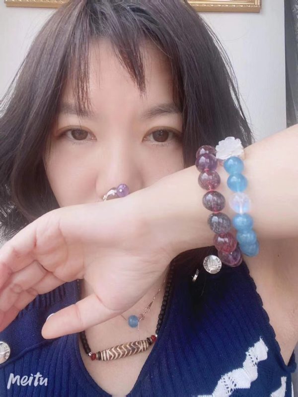 【客户返图】超七紫发晶、海蓝宝，大佬来给我返图-菩心晶舍