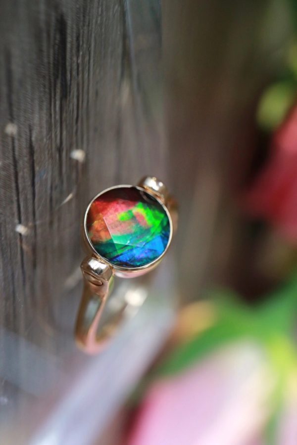 最美斑彩石狮子座戒指出炉!-菩心晶舍