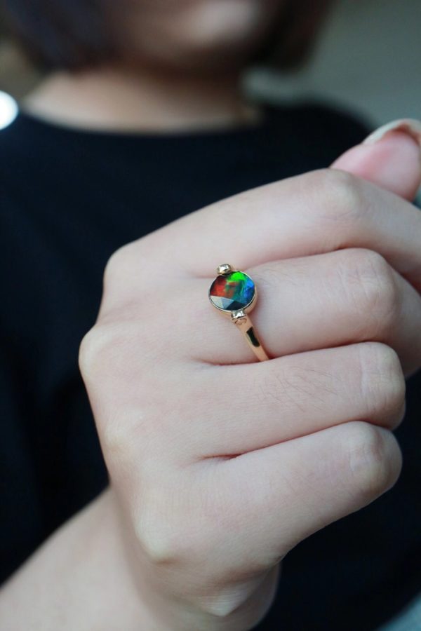 最美斑彩石狮子座戒指出炉!-菩心晶舍